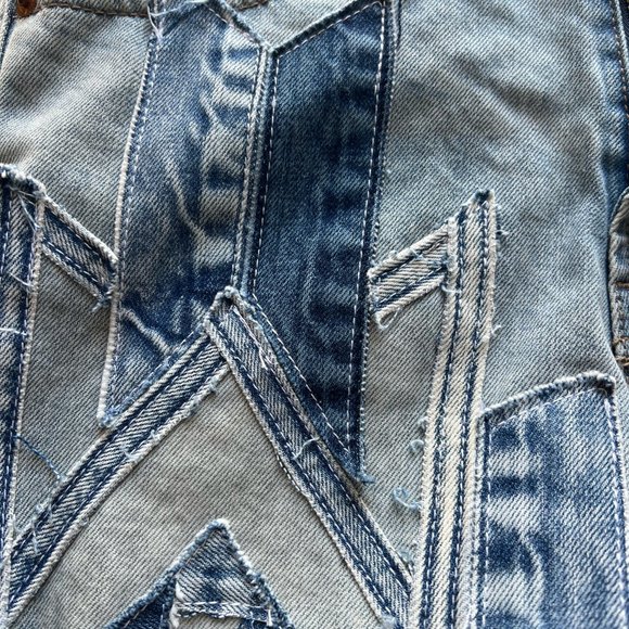 ☀️Summer SALE🌞Lucky Brand Women's Blue High Rise Lucky Pins Jean Short In Motif - Picture 4 of 6